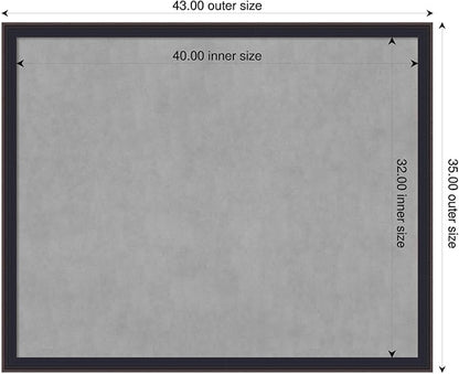 Amanti Art Black Framed Magnetic Board 35x43 X-Large Vision Board - Image 2