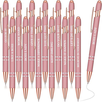 Zonon 12 Pcs Inspirational Pens Bulk Funny Ballpoint Pen by Zonon