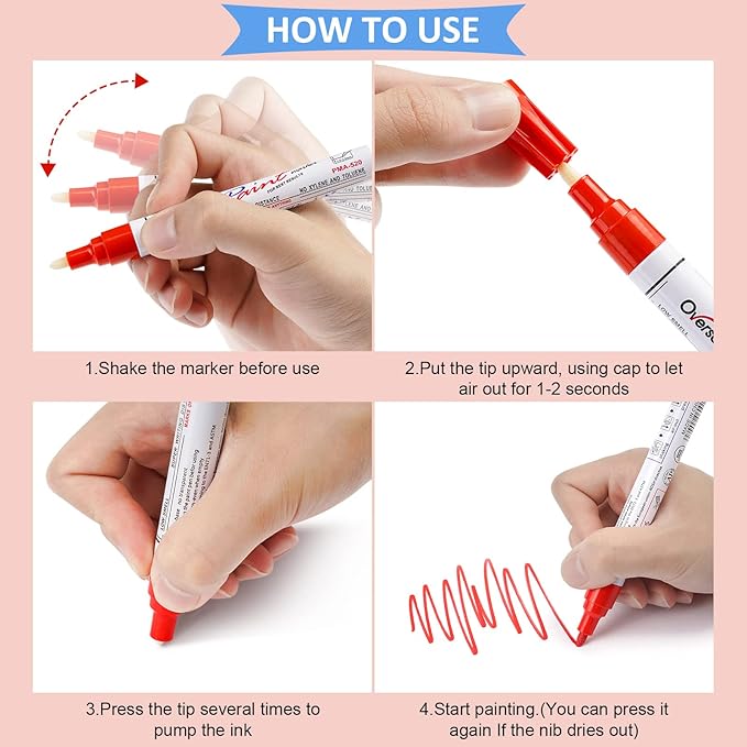 Overseas Metallic Silver Paint Marker Pens - Image 7