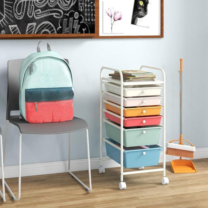 Giantex 6 Storage Drawer Cart Rolling Organizer Cart - Image 9