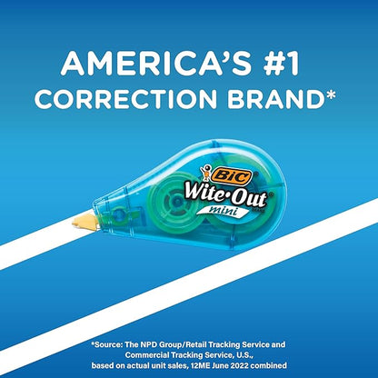 BIC Wite-Out Brand Mini Correction Tape, 16.4 Feet, 12-Count Pack of White - Image 6