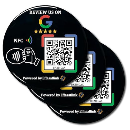 Epoxy Sticky Card with NFC Chip & QR Code by Effasaflink