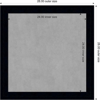Amanti Art Black Framed Magnetic Board 28x28 Medium Vision Board - Image 4