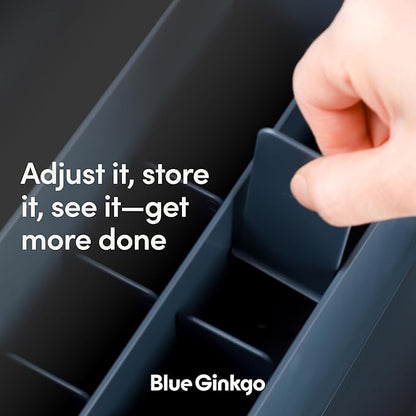 BLUE GINKGO Desk Organizer – Korean-Made Office Storage - Image 4
