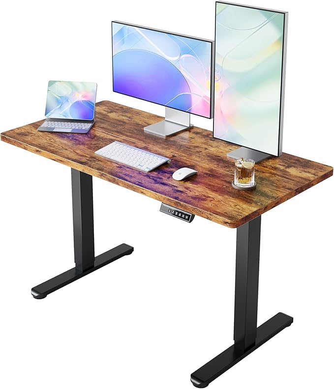 HUANUO 43 x 24 inch Electric Standing Desk Adjustable Height, 4 Memory Height by HUANUO