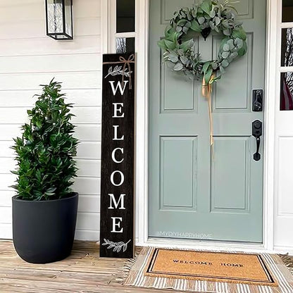 Welcome Porch Sign Decor Wooden Hanging Sign Door Porch Standing Decorative - Image 7