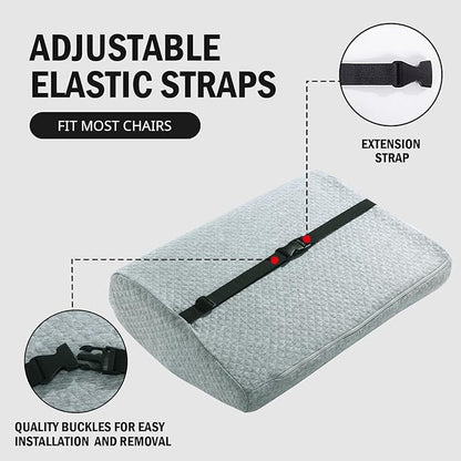HOMBYS Lumbar Support Pillow for Recliner Chair, Memory Foam Back Support - Image 4