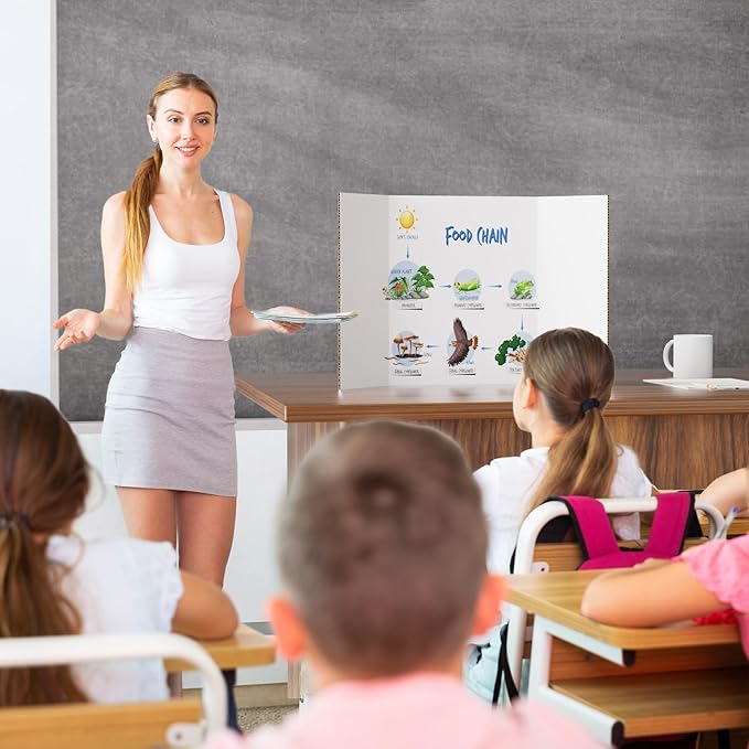 AKONEGE 6 Pack Medium Trifold Poster Board, School Projects, Science Fair - Image 7