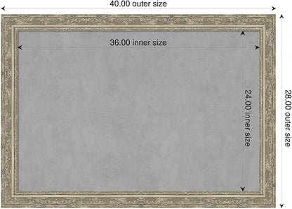 Amanti Art Silver Framed Magnetic Board 28x40 Large Vision Board - Image 2