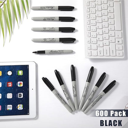 Thenshop 600 Pack Black Permanent Markers Bulk - Image 5