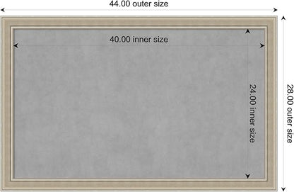 Amanti Art Silver Framed Magnetic Board 28x44 Large Vision Board - Image 4