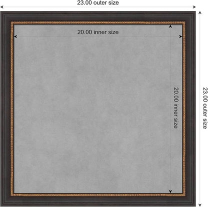 Amanti Art Black Framed Magnetic Board 23x23 Medium Vision Board - Image 3