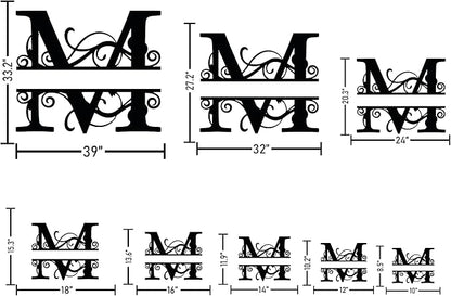 DecoSoul Personalized Metal Name Signs, Split Letter Monogram Wall Art Decor - Image 4