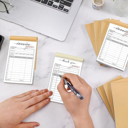 12 Pack Thank You Receipt Book, 3.4x5.5" Handheld 2-Part Carbonless Sales - Image 5
