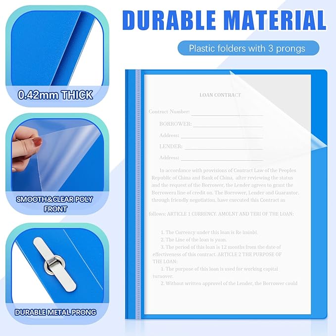 Teling 100 Pcs Plastic Report Covers - Image 3