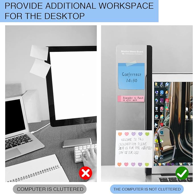 Office Desk Accessories 3pcs Multifunction Computer Monitor Memo Board - Image 3