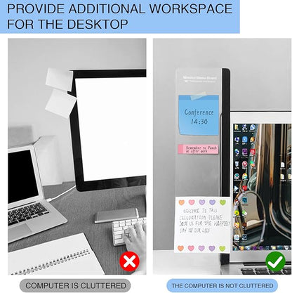 2pcs Office Desk Accessories Monitor Memo Board Computer Message Board Office - Image 5