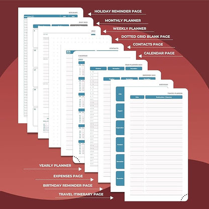 IN-LUXPRO Planner 2026 Daily Weekly and Monthly, 6.5"x3.75", 12 Months Spiral - Image 5