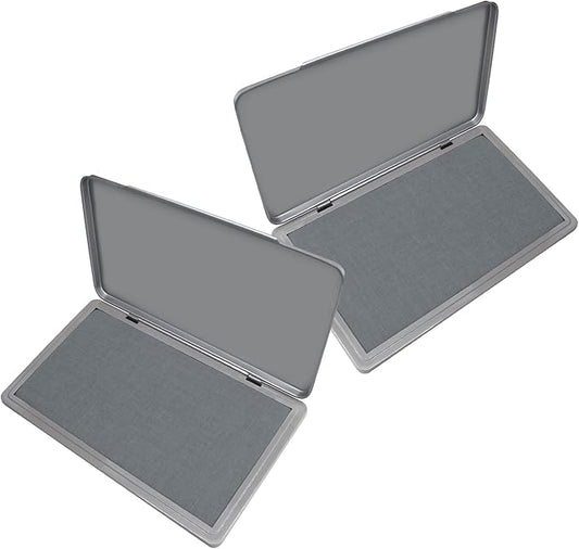 2 Pack Metal Case Stamp Pad Large Size by ZIGEL