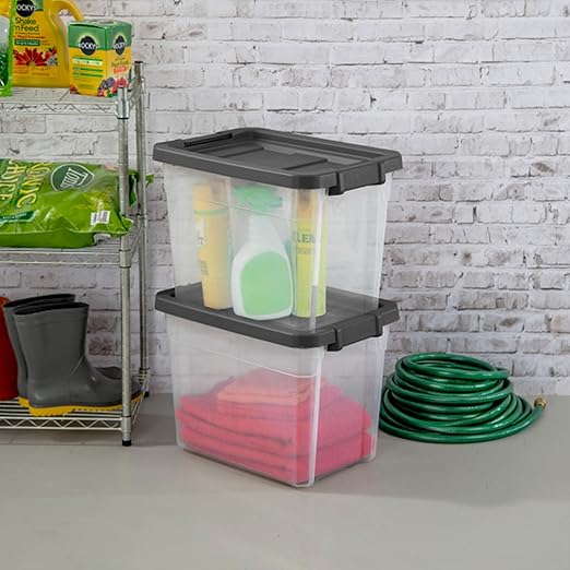 Sterilite 18-Pack Modular Stacker Box, Durable Clear Plastic Storage Bins - Image 6