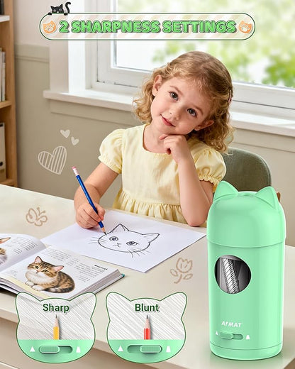 AFMAT Electric Pencil Sharpener, Fully Automatic Pencil Sharpener - Image 4
