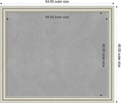 Amanti Art Silver Framed Magnetic Board 46x54 Oversize Vision Board - Image 2