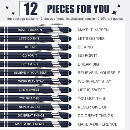 Zonon 12 Pcs Inspirational Pens Bulk Funny Ballpoint Pen - Image 3