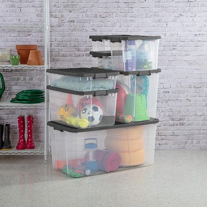 Sterilite 18-Pack Modular Stacker Box, Durable Clear Plastic Storage Bins - Image 9