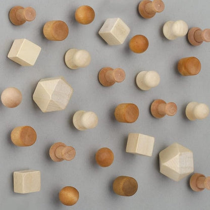Push Pins，LYroo 200 Pcs Flower Thumb Tacks Wood Pin Board Map Tacks Marking - Image 3