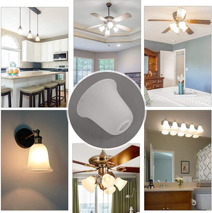 Eumyviv 3 Pack Bell Shaped Frosted Glass Lamp Shade Replacement - Image 5