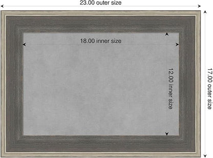 Amanti Art Grey Framed Magnetic Board 17x23 Small Vision Board - Image 2