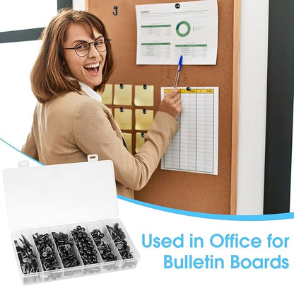 290 Pcs Push Pins, 6 Style Thumb Tacks Set - Image 7