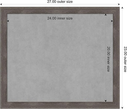 Amanti Art Grey Framed Magnetic Board 23x27 Medium Vision Board - Image 3