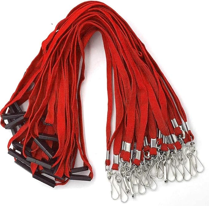 Lanyards Safety Red Lanyards Neck Flat Premium Breakaway Badge Lanyard by BirdFiy