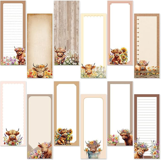 Gersoniel 12 Packs Magnetic Notepads by Gersoniel