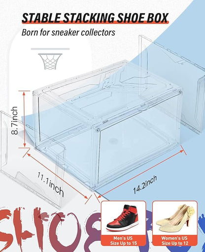 KDOR Shoe Box Clear Plastic Stackable - Image 2
