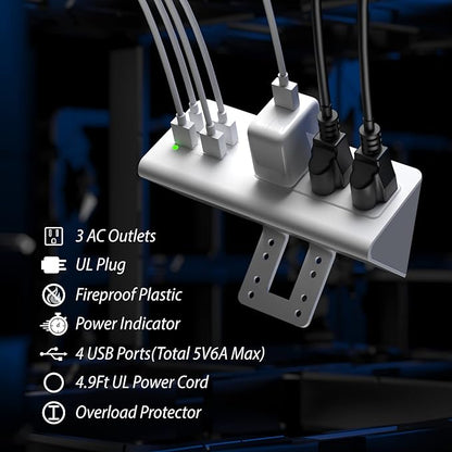 Nightstand Edge Mount Power Strip - Image 3