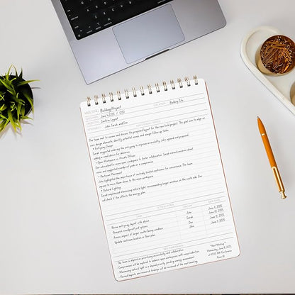 Merely Home | Meeting Notebook for Work | 8.25" x 11.75" | Project Planner | - Image 6