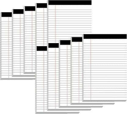Nichela 5" x 8" Note Pads 10 Pack of Legal Pads 21lb Notepad College Ruled by Nichela