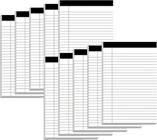 Nichela 5" x 8" Note Pads 10 Pack of Legal Pads 21lb Notepad College Ruled by Nichela