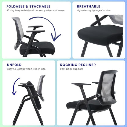 BLANEDUO, 2 Pack Stackable Conference Room Chairs - Image 4