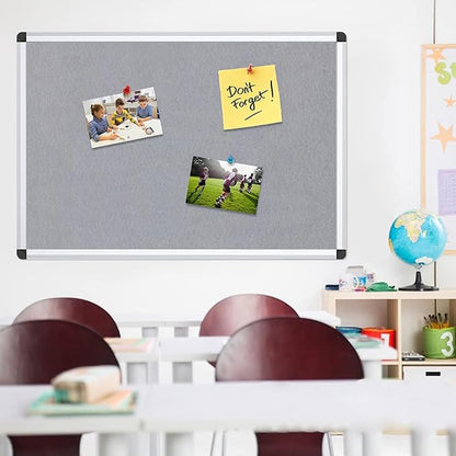VIZ-PRO Notice Board Felt Gray, 48 X 36 Inches - Image 5