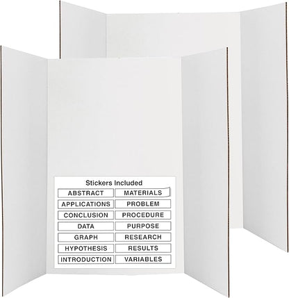 White Tri-Fold Presentation Board 28" X 40" Display Exhibition Board by ENDAY