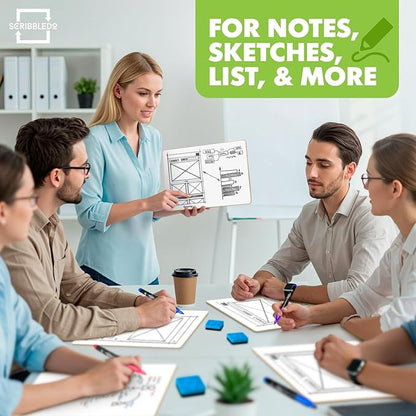 Scribbledo 6 Pack Small White Board Dry Erase Boards Classroom Pack Mini White - Image 6