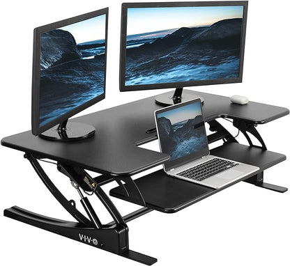 VIVO 42 inch Height Adjustable Stand Up Desk Converter, V Series, Quick Sit to by VIVO