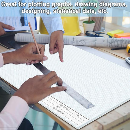 2 Pack 50 Sheets 22" x 17" Isometric Graph Paper Pad Landscape - Image 6