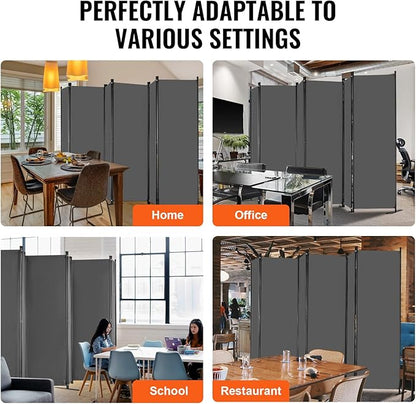 VEVOR Room Divider, 6 Panel Room Divider, Folding Privacy Screen and Portable - Image 6