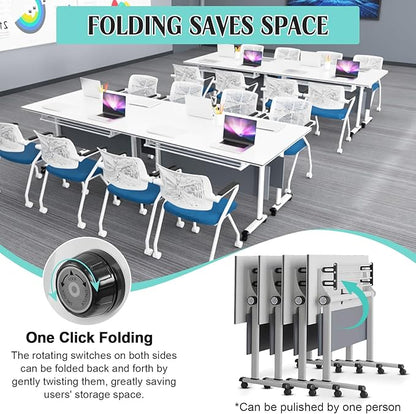 JEHUJD Conference Table, 55.1''Folding Conference Room Table - Image 3