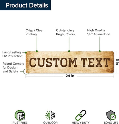 Custom Sign, Custom Street Sign, 11 Font Colors, 13 Font Styles, 4 Hole Options - Image 6
