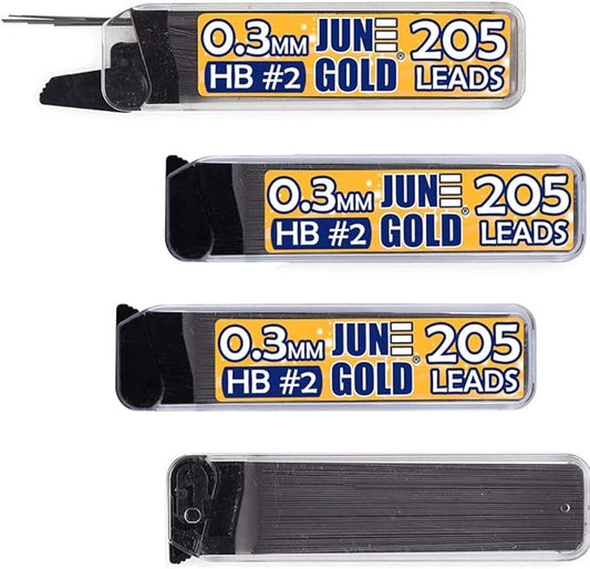 June Gold 820 Pieces, 0.3 mm HB #2 Lead Refills, 205 Pieces Per Dispenser by JuneGold